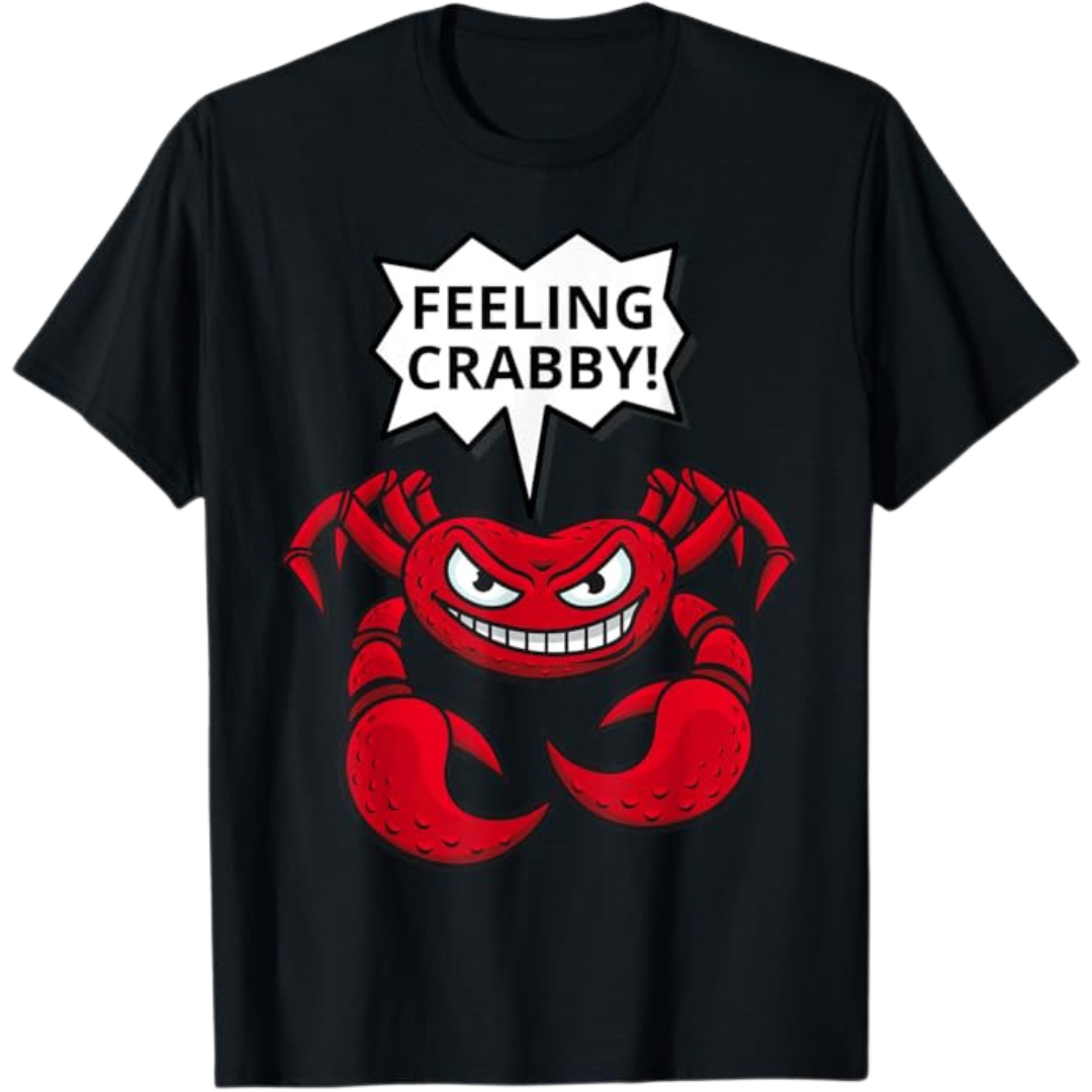 Red Grumpy Feeling Crabby Crab 